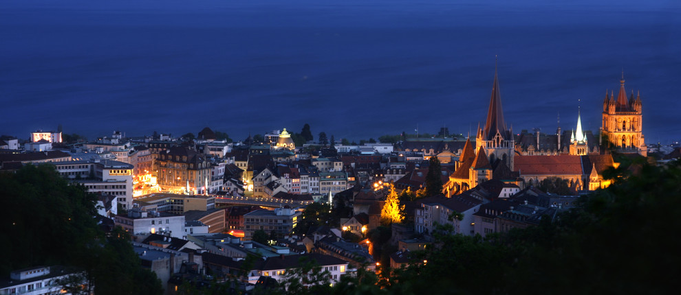 Lausanne by night