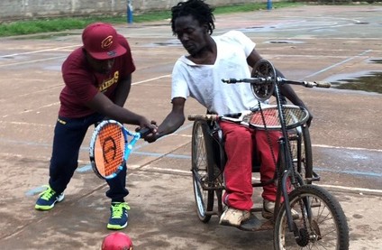 Freddy - Séance de tennis handisport 2021